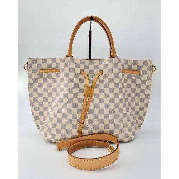 LOUIS VUITTON Damier Azur Evora GM Tote MINT Shoulder Bag